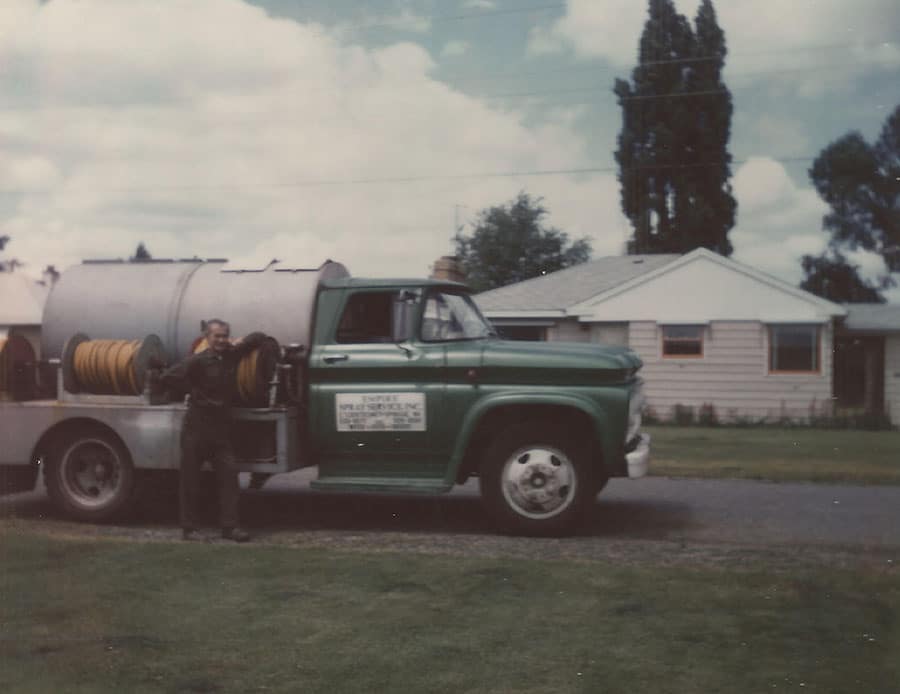 Marvin Hunter with his original tanker truck