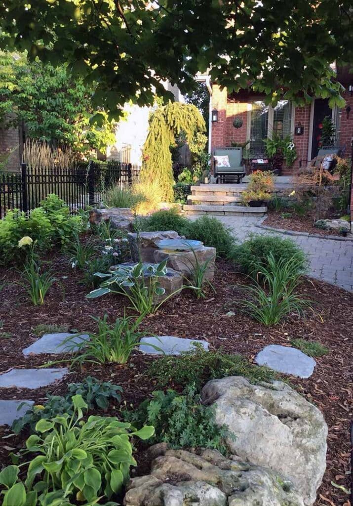 Weed free shrub bed in Spokane County